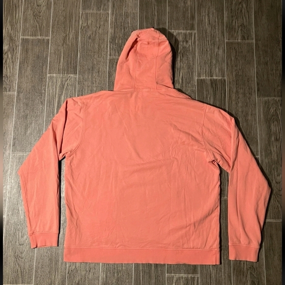 Peter Millar Mens Large Lava Wash Orange Pullover Hoodie Golf Sweatshirt - Picture 5 of 5
